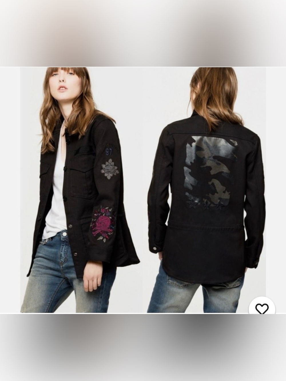 NWOT Zadig & Voltaire Tackl Military Star Camo Jacket - Picture 1 of 4
